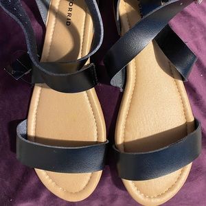 Black Open Toed Torrid Sandals